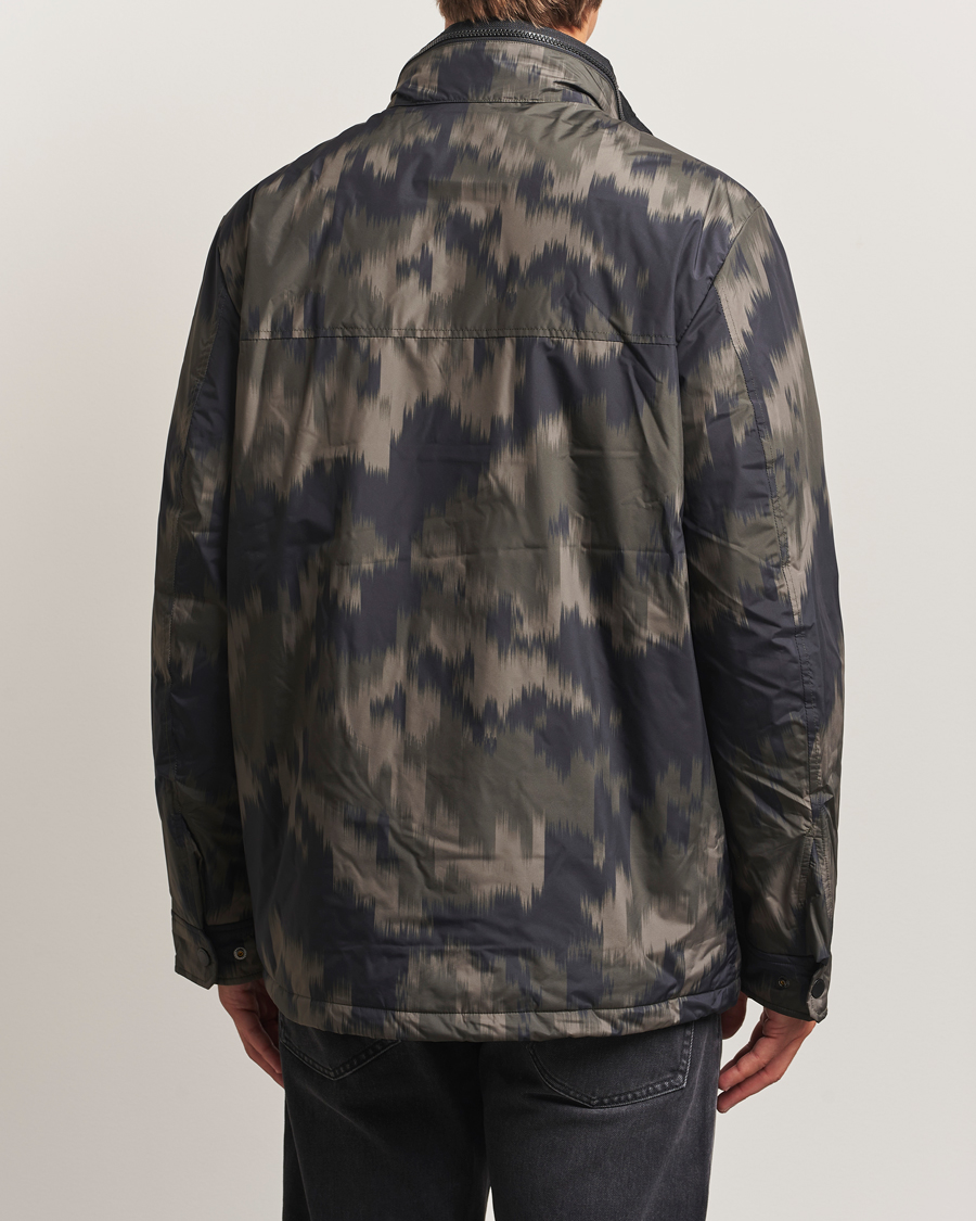 Homme | Manteaux Et Vestes | J.Lindeberg | Aiden 2L Padded Printed Field Jacket Wrap Forest