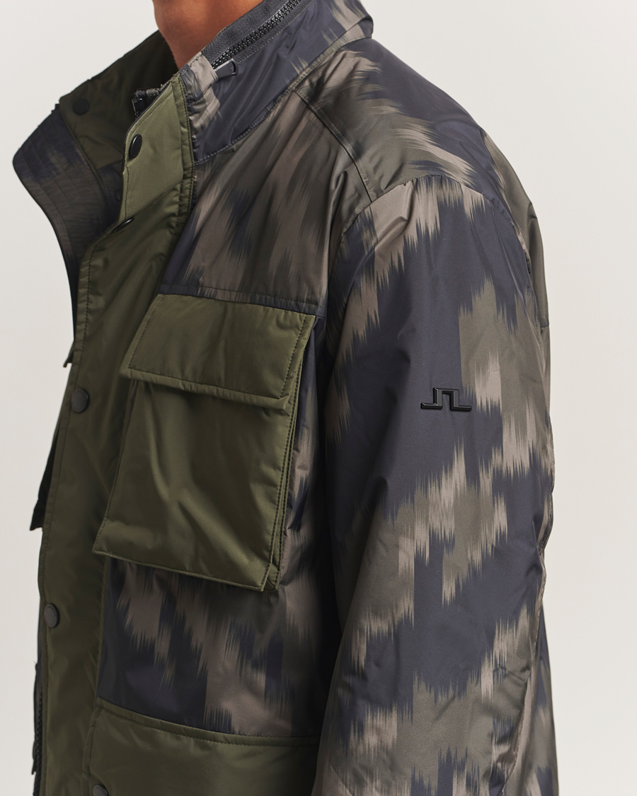 Homme | Manteaux Et Vestes | J.Lindeberg | Aiden 2L Padded Printed Field Jacket Wrap Forest