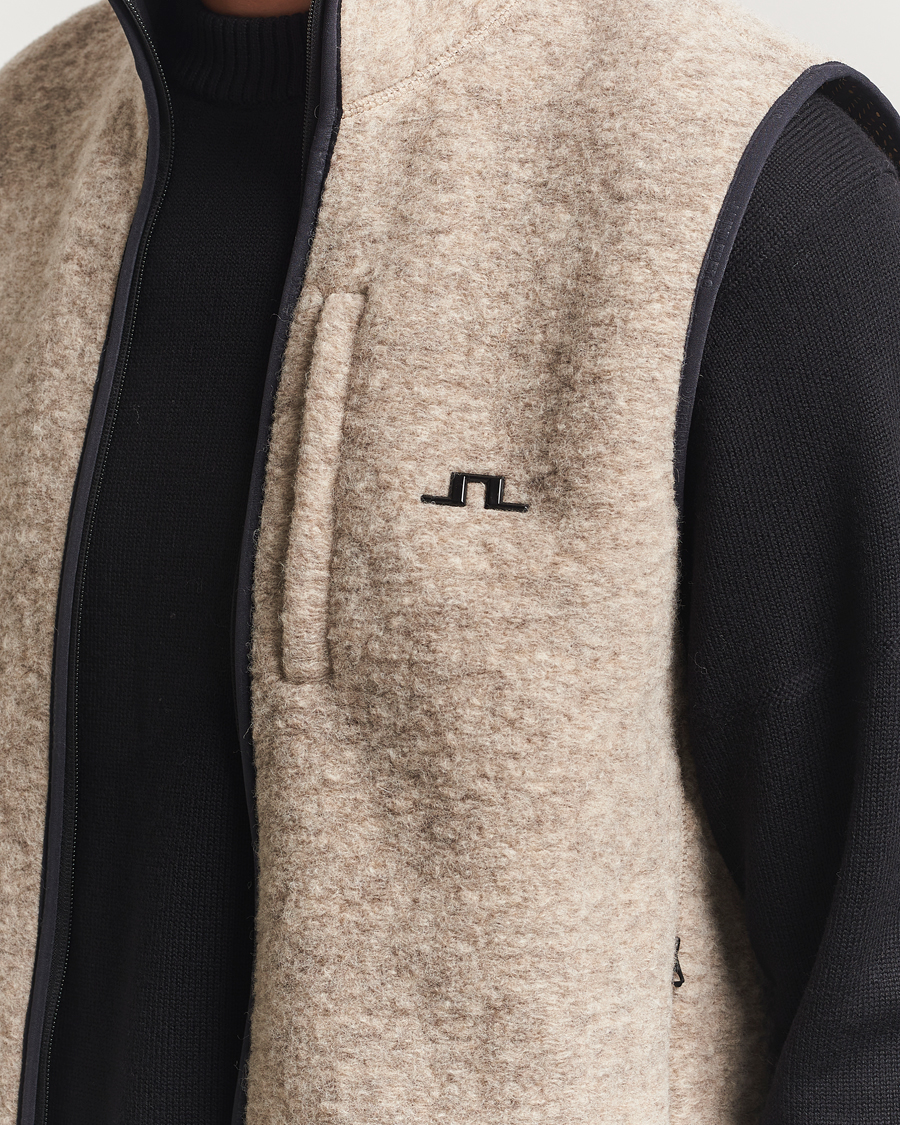 Homme | Pulls Et Tricots | J.Lindeberg | Duncan Wool Fleece Vest Moonbeam
