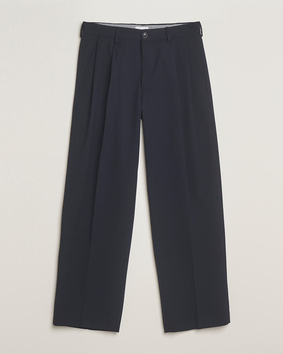 Homme | Pantalons | NN07 | Justin Double Pleated Suit Trousers Deep Navy