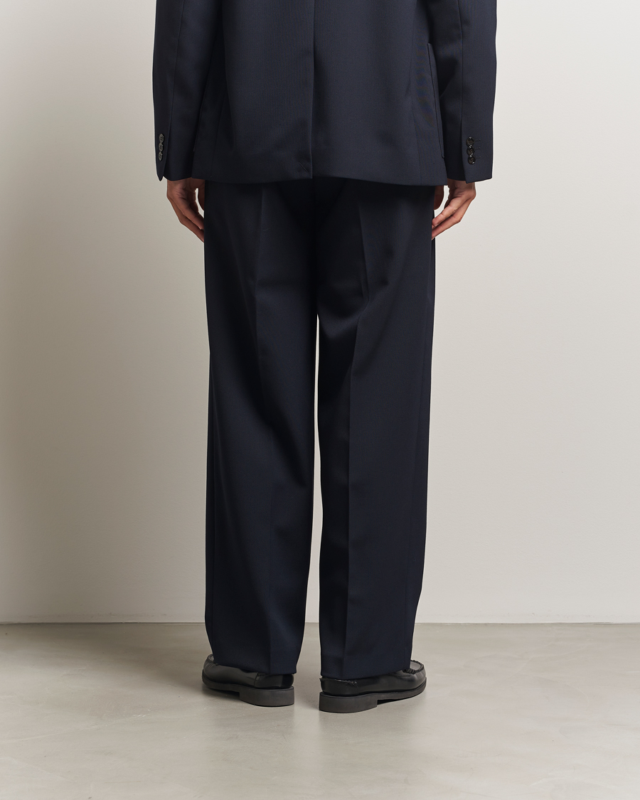 Homme | Pantalons | NN07 | Justin Double Pleated Suit Trousers Deep Navy