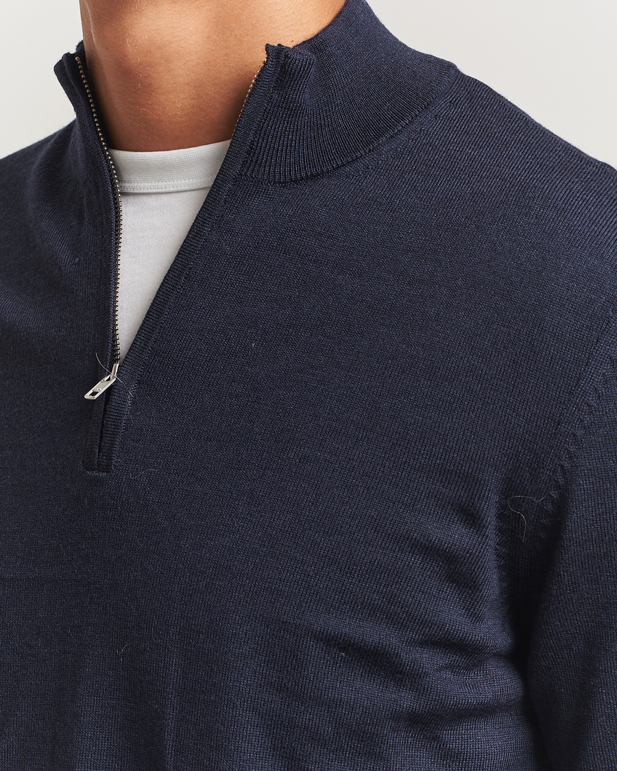 Homme | Pulls Et Tricots | NN07 | Sergio Merino Half Zip Navy Melange