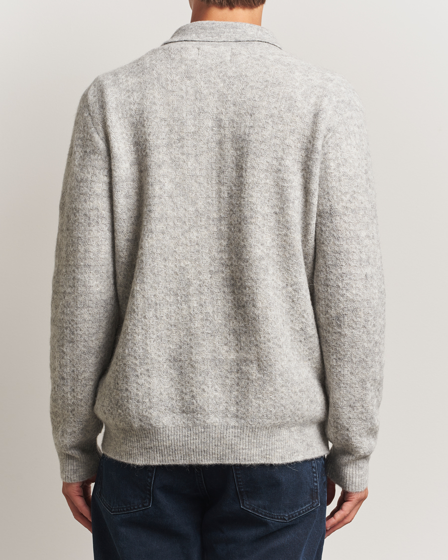 Homme | Pulls Et Tricots | NN07 | Alfie Alpaca Knitted Half Zip Sable Grey