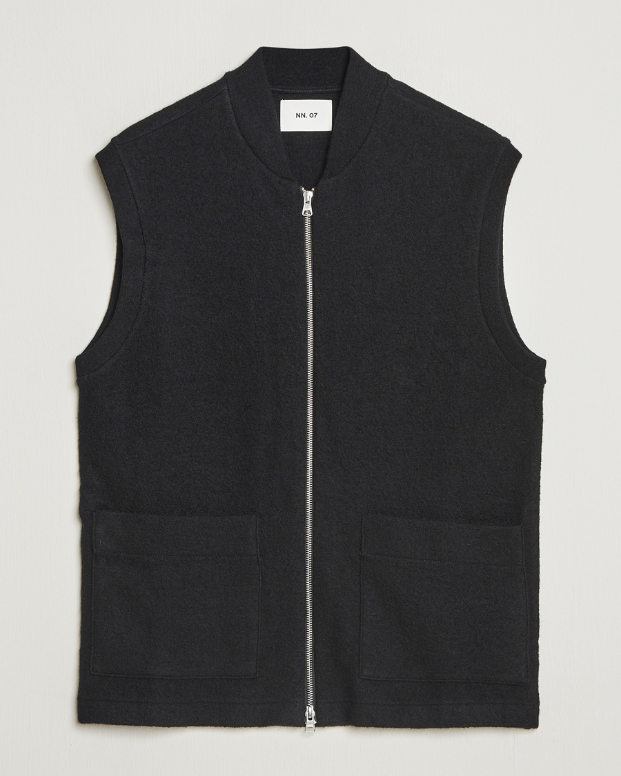 Homme | Pulls Et Tricots | NN07 | Boiled Wool Vest Black