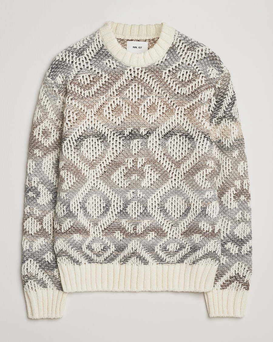 Homme | Pulls Et Tricots | NN07 | Brady Heavy Knitted Sweater Ivory Multi