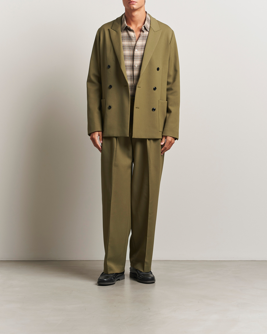 Homme | Blazers | NN07 | Jordin Wool Double Breasted Blazer Firene Green