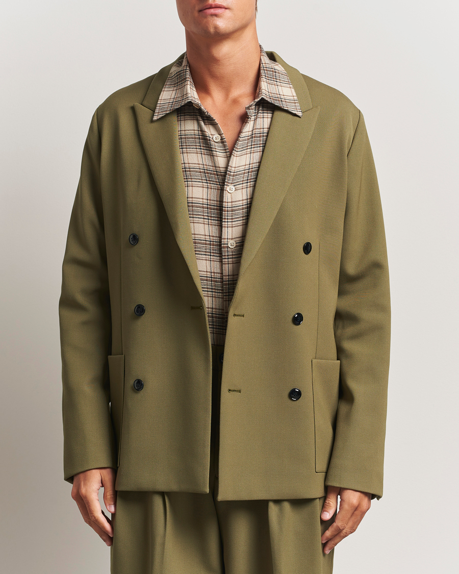 Homme | Blazers | NN07 | Jordin Wool Double Breasted Blazer Firene Green