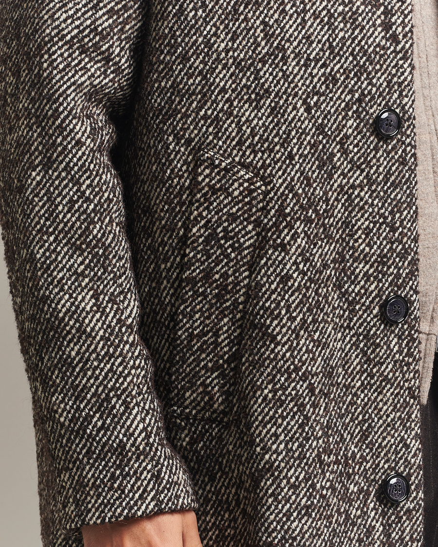 Homme | Manteaux Et Vestes | NN07 | Franco Wool Herringbone Coat Demitasse Brown