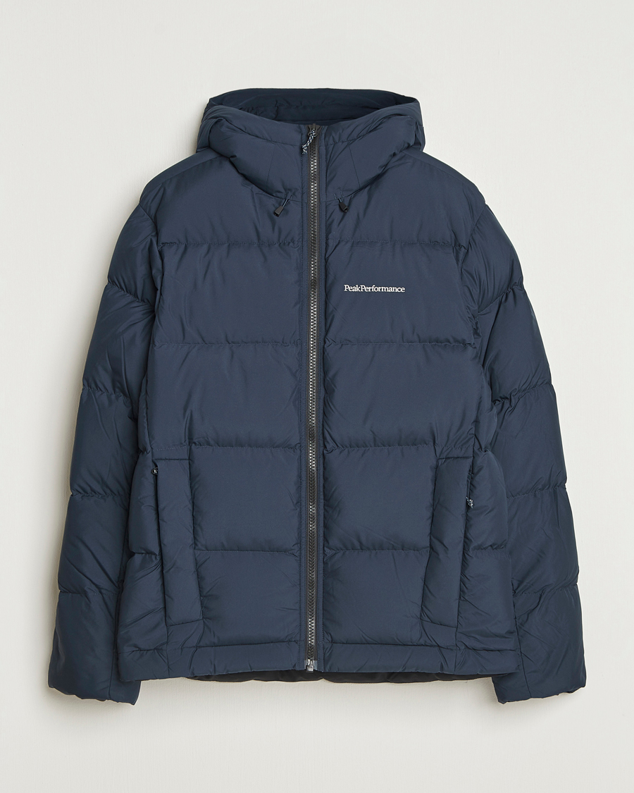 Homme | Manteaux Et Vestes | Peak Performance | Rivel Down Hooded Jacket Blue Shadow