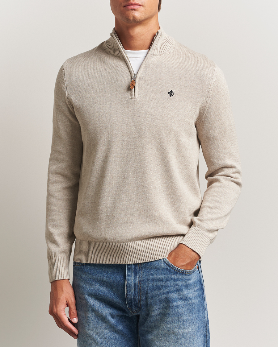 Homme | Pulls Et Tricots | Morris | Darmon Half Zip Beige