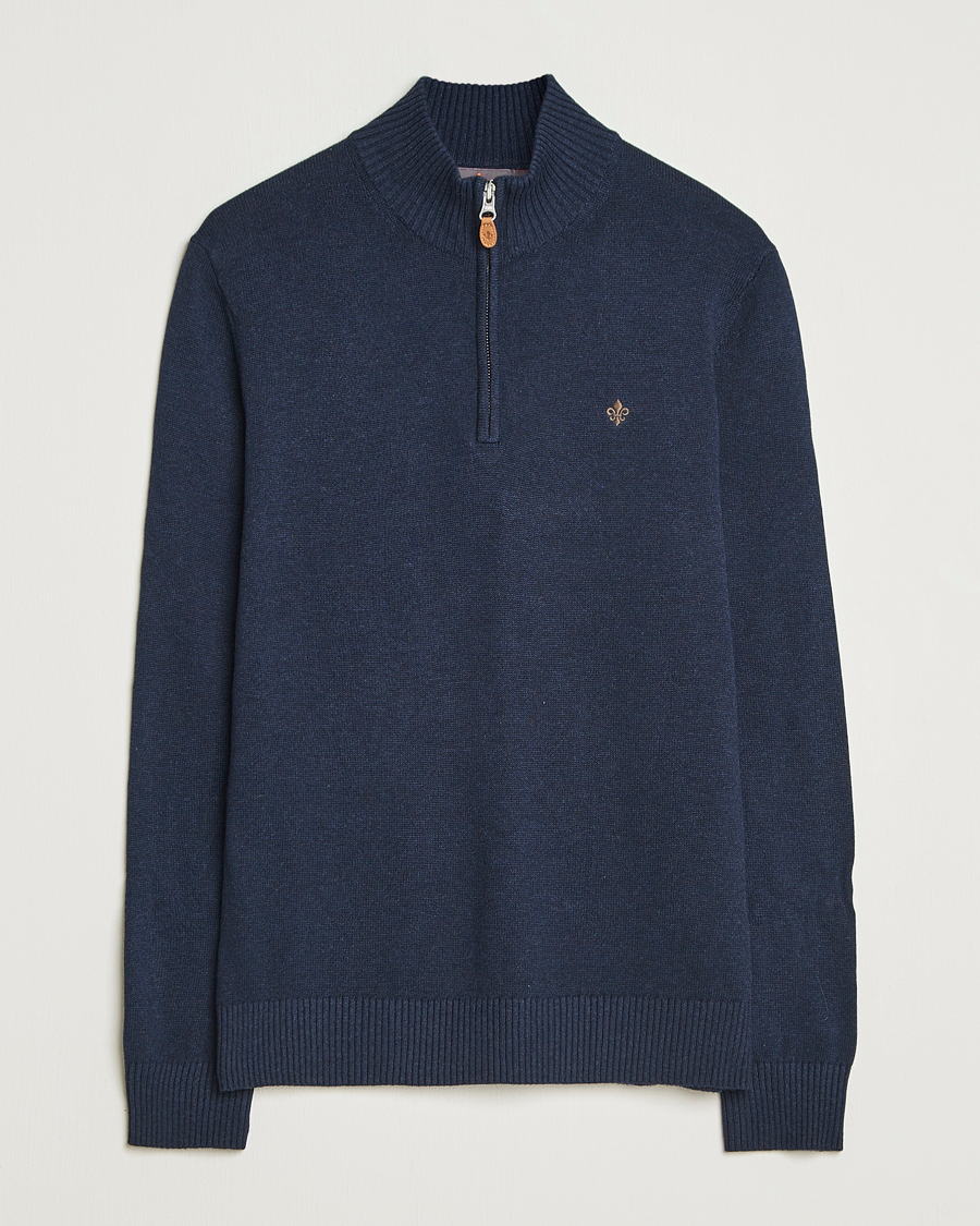 Homme | Pulls Et Tricots | Morris | Darmon Half Zip Blue