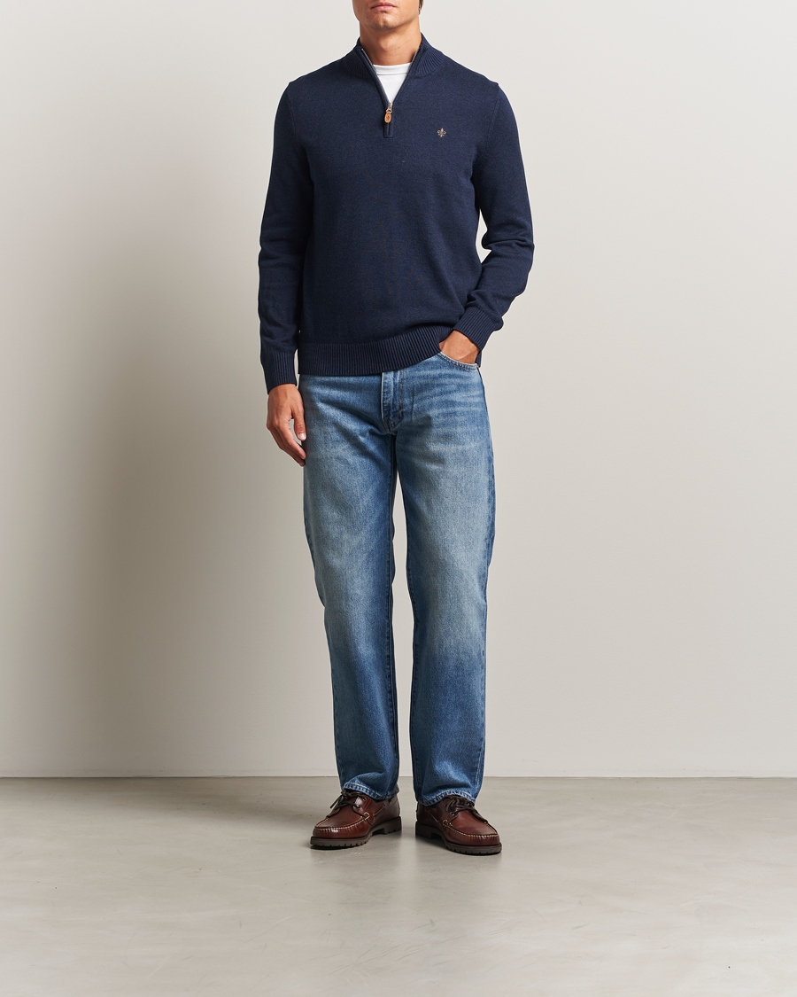 Homme | Pulls Et Tricots | Morris | Darmon Half Zip Blue