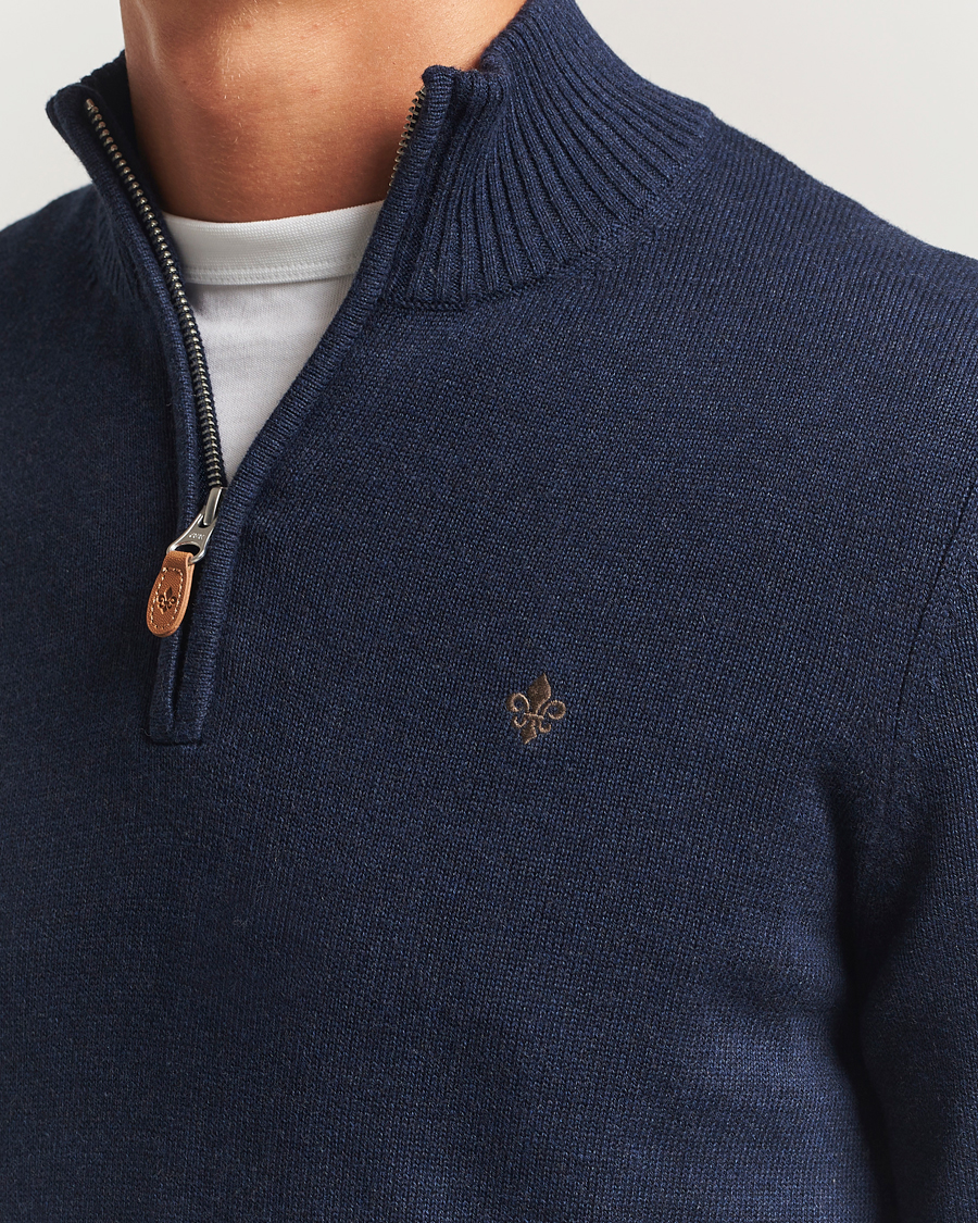 Homme | Pulls Et Tricots | Morris | Darmon Half Zip Blue
