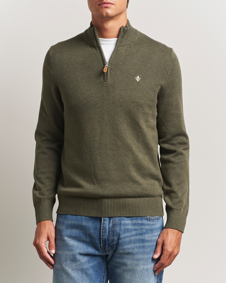 Homme | Pulls Et Tricots | Morris | Darmon Half Zip Olive