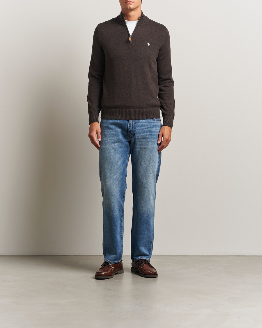 Homme | Pulls Et Tricots | Morris | Darmon Half Zip Brown