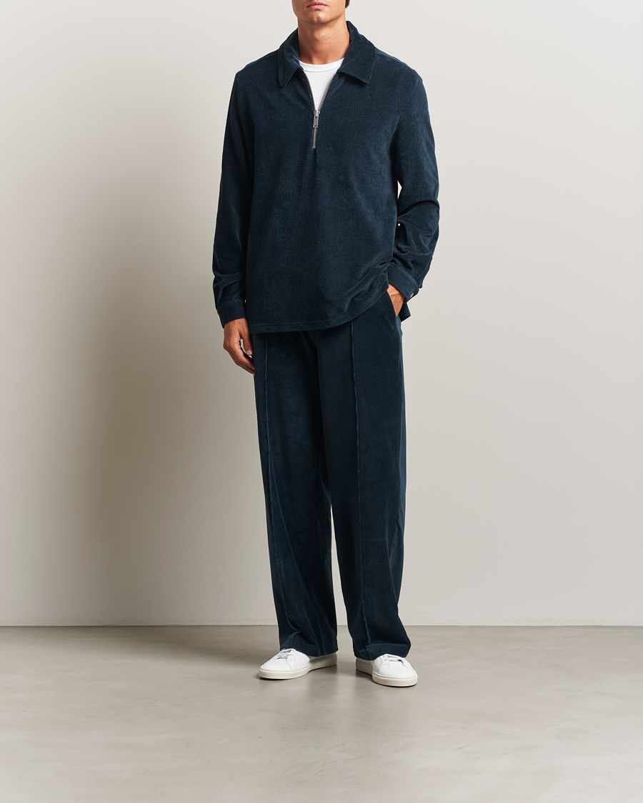 Homme | Pulls Et Tricots | OAS | Savvy Half Zip Dark Blue