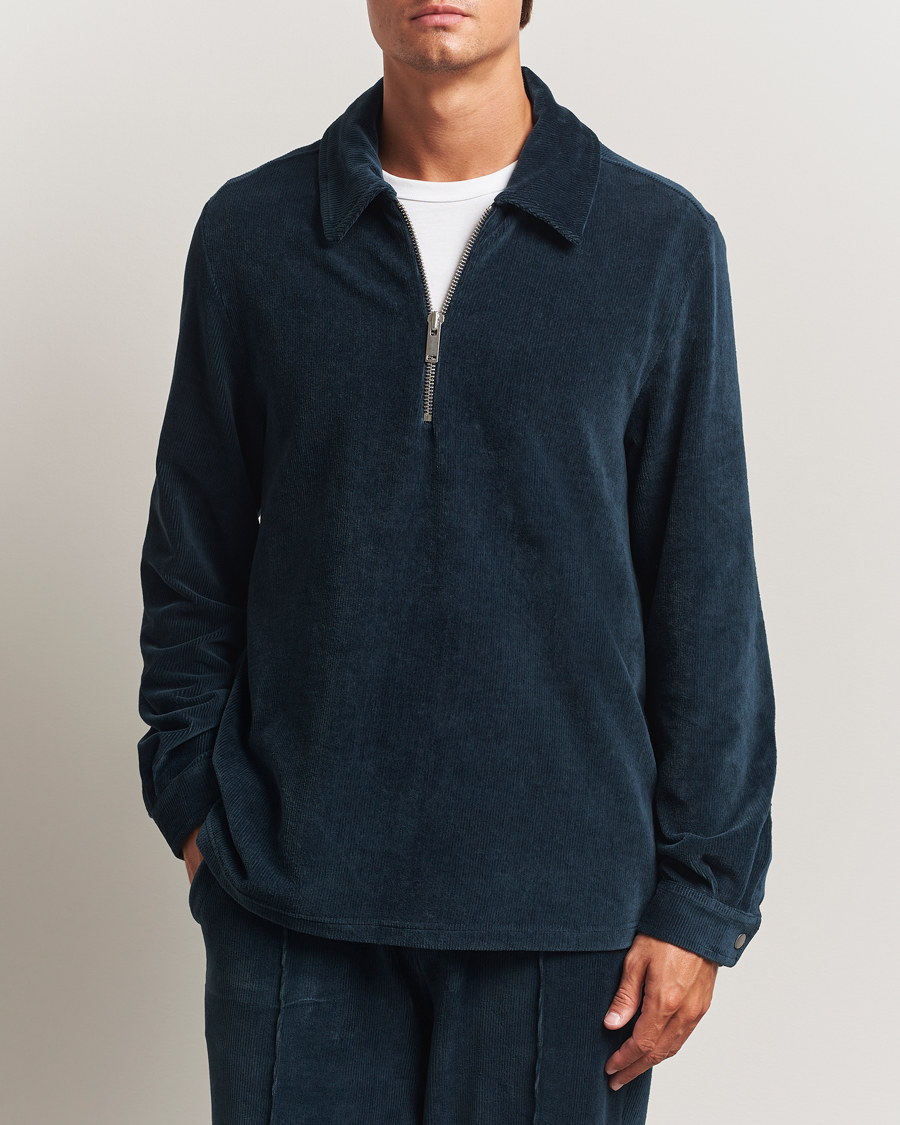 Homme | Pulls Et Tricots | OAS | Savvy Half Zip Dark Blue