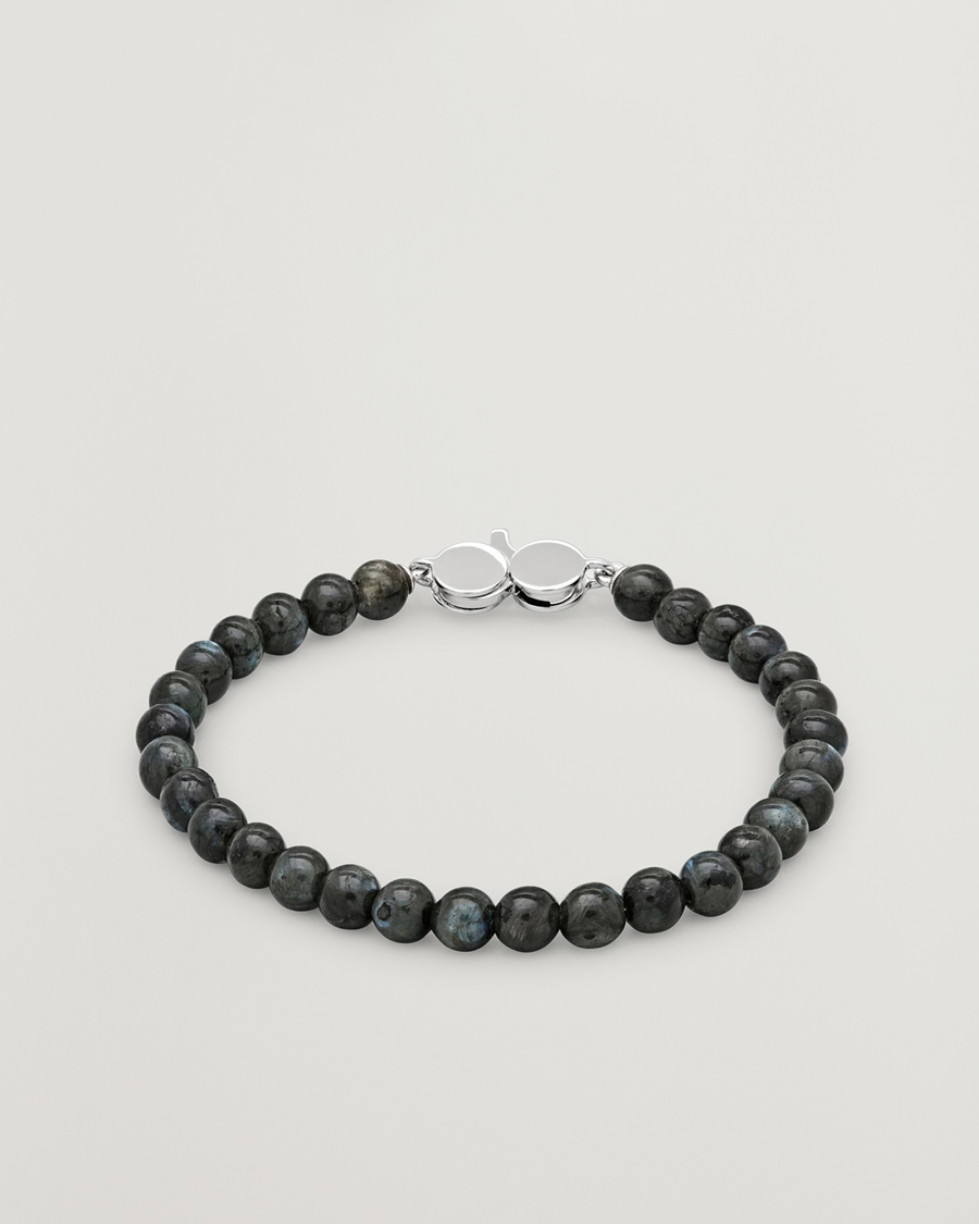 Homme | Bijoux | Tom Wood | Cove Bracelet Slim Black Larvikite
