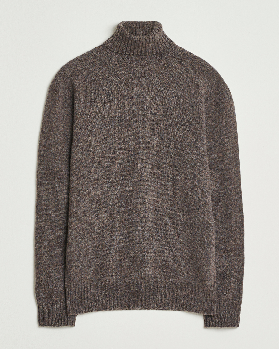 Homme | Pulls Et Tricots | Altea | Wool/Cashmere Rollneck Dark Brown Melange