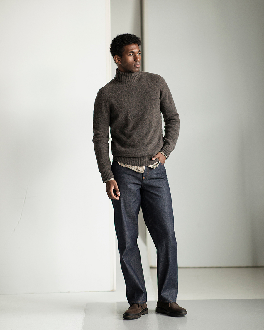 Homme | Pulls Et Tricots | Altea | Wool/Cashmere Rollneck Dark Brown Melange