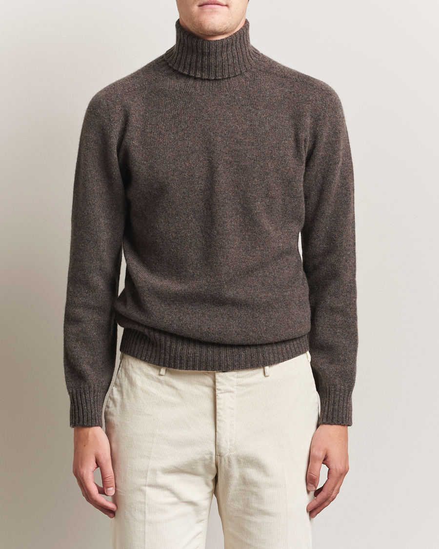 Homme | Pulls Et Tricots | Altea | Wool/Cashmere Rollneck Dark Brown Melange