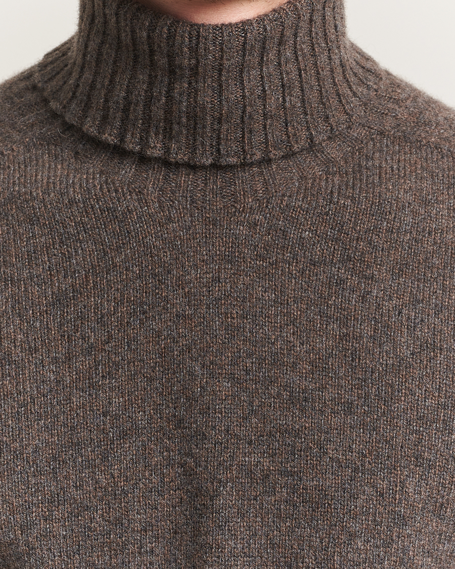 Homme | Pulls Et Tricots | Altea | Wool/Cashmere Rollneck Dark Brown Melange