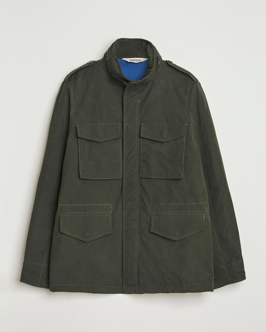Homme | Manteaux Et Vestes | Aspesi | Minifield Cotton Field Jacket Military