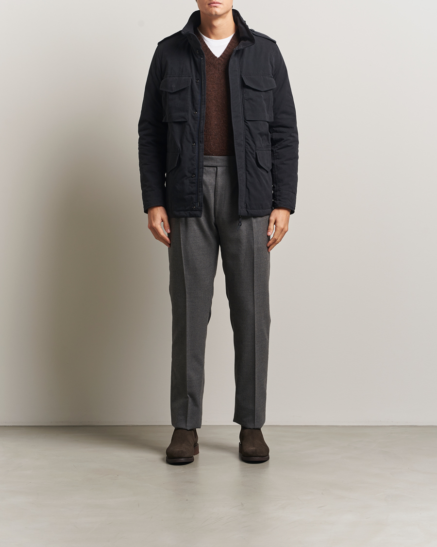 Homme | Manteaux Et Vestes | Aspesi | Minifield Cotton Field Jacket Navy