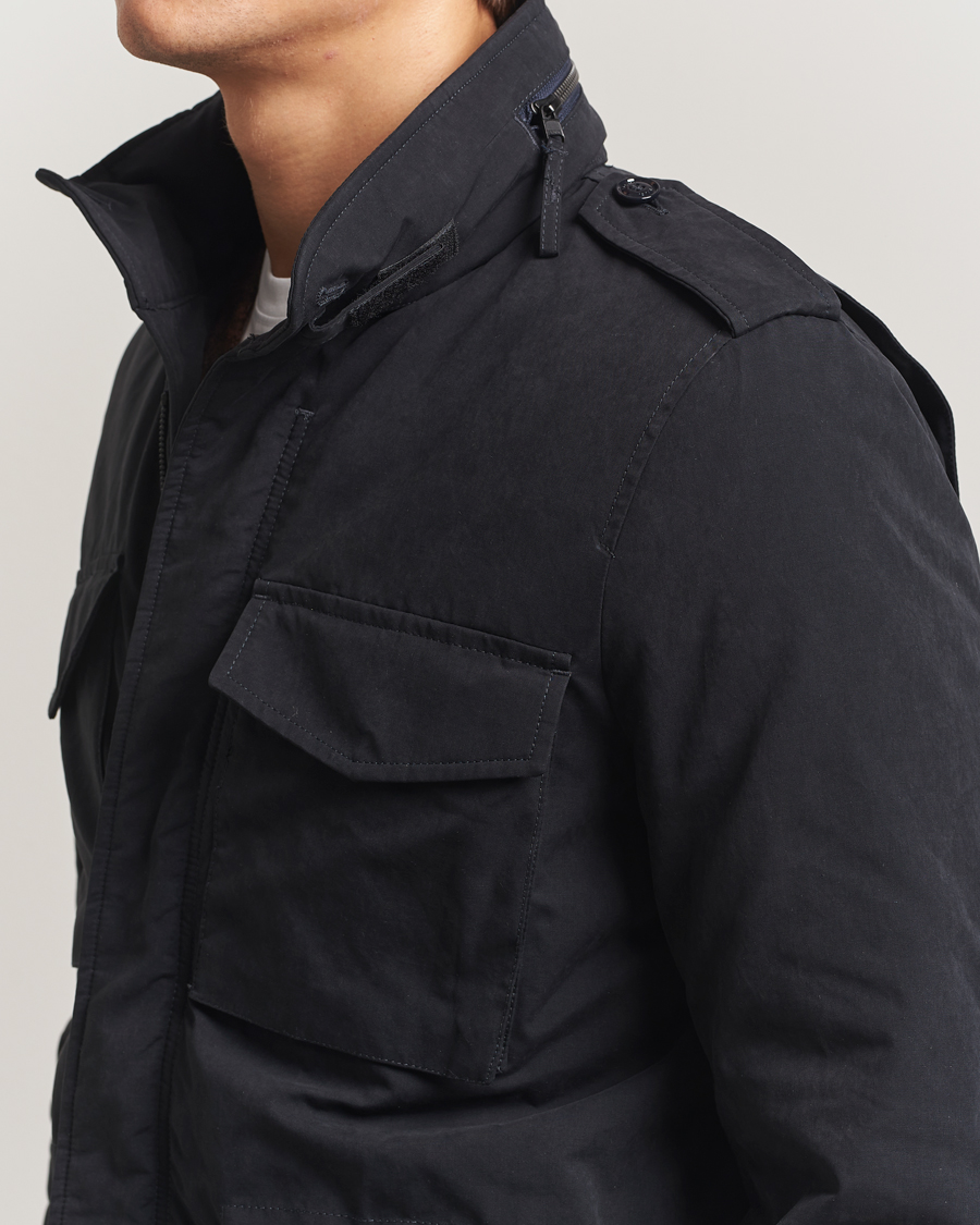 Homme | Manteaux Et Vestes | Aspesi | Minifield Cotton Field Jacket Navy