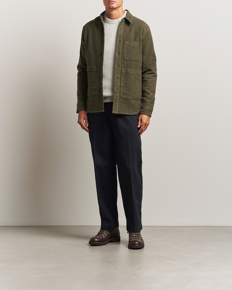 Homme | Chemises | Aspesi | Moleskine Utility Shirt Military