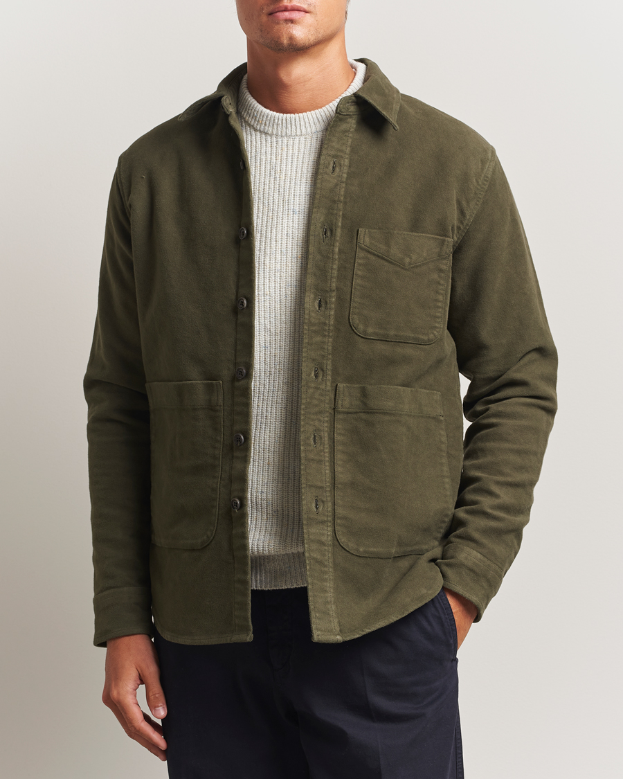 Homme | Chemises | Aspesi | Moleskine Utility Shirt Military