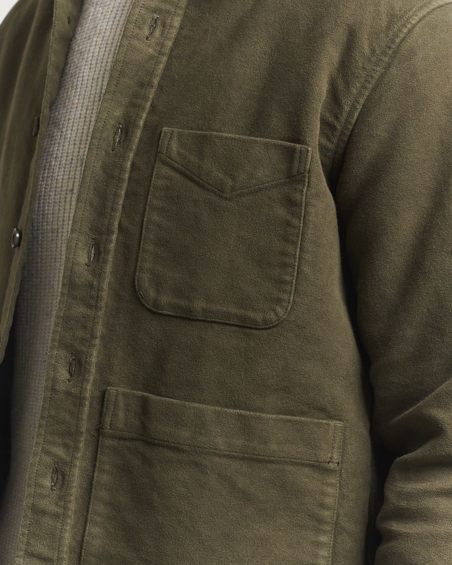 Homme | Chemises | Aspesi | Moleskine Utility Shirt Military