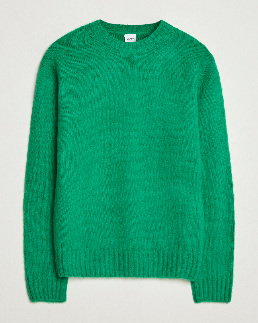Homme | Pulls Et Tricots | Aspesi | Brushed Shetland Sweater Green