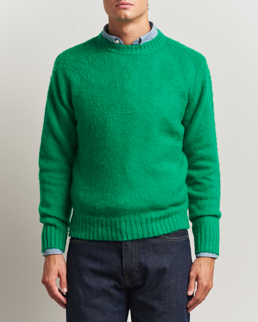 Homme | Pulls Et Tricots | Aspesi | Brushed Shetland Sweater Green