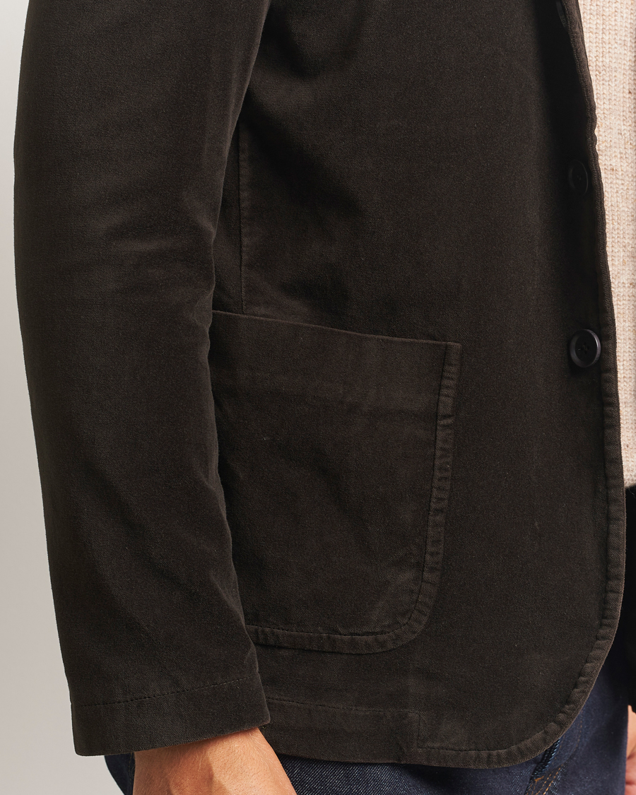 Homme | Blazers | Aspesi | Soft Velvet Blazer Dark Brown
