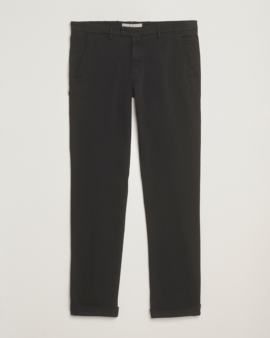 Homme | Pantalons | Briglia 1949 | Slim Fit Cotton Stretch Chino Black