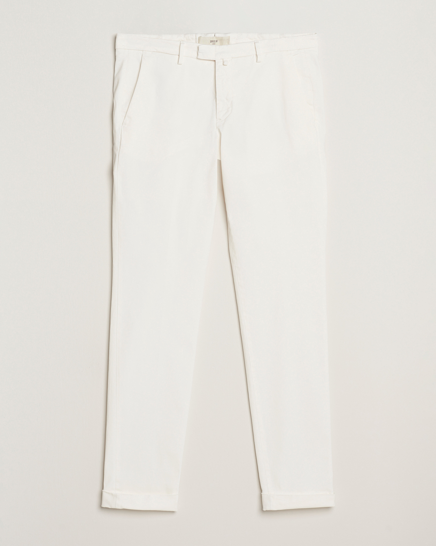 Homme | Pantalons | Briglia 1949 | Slim Fit Cotton Stretch Chino Off White