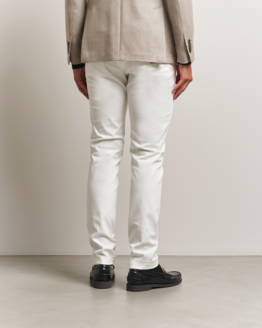 Homme | Pantalons | Briglia 1949 | Slim Fit Cotton Stretch Chino Off White