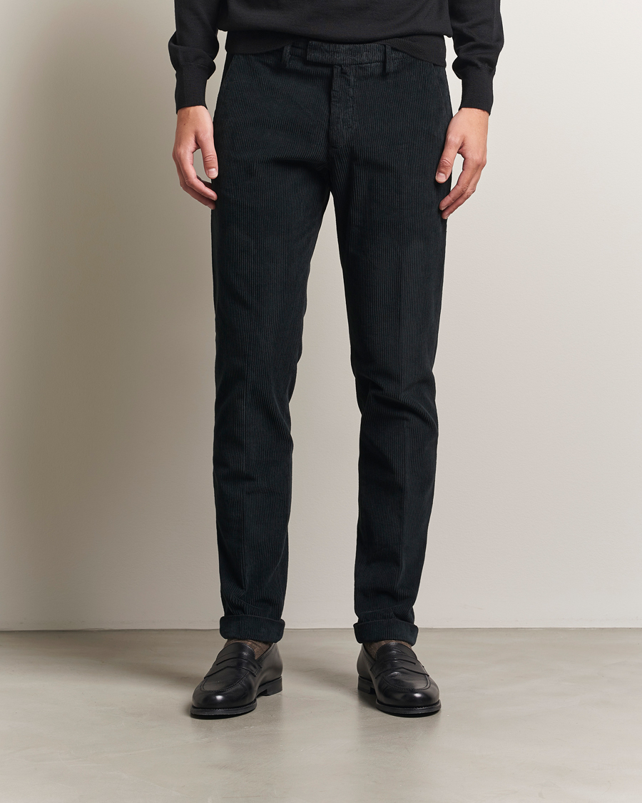 Homme | Pantalons | Briglia 1949 | Slim Fit Corduroy Trousers Black