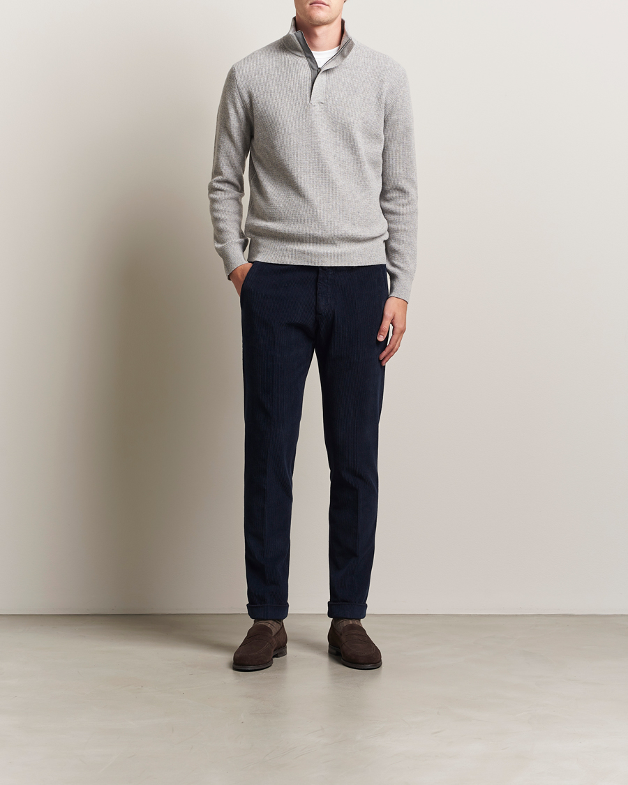 Homme | Pantalons | Briglia 1949 | Slim Fit Corduroy Trousers Navy