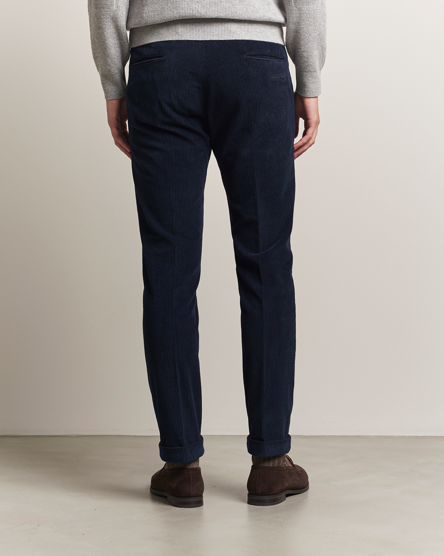 Homme | Pantalons | Briglia 1949 | Slim Fit Corduroy Trousers Navy