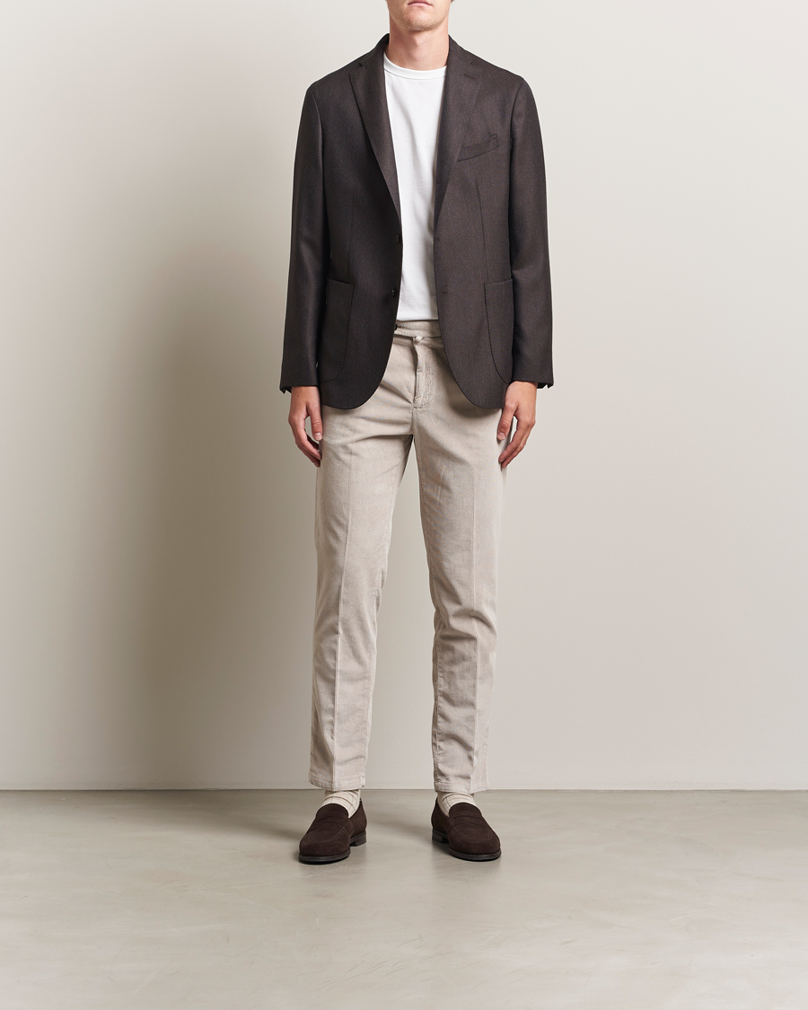 Homme | Pantalons | Briglia 1949 | Easy Fit Corduroy Trousers Beige