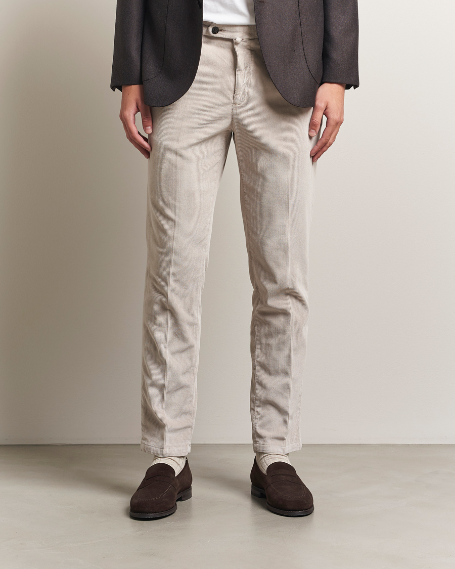 Homme | Pantalons | Briglia 1949 | Easy Fit Corduroy Trousers Beige