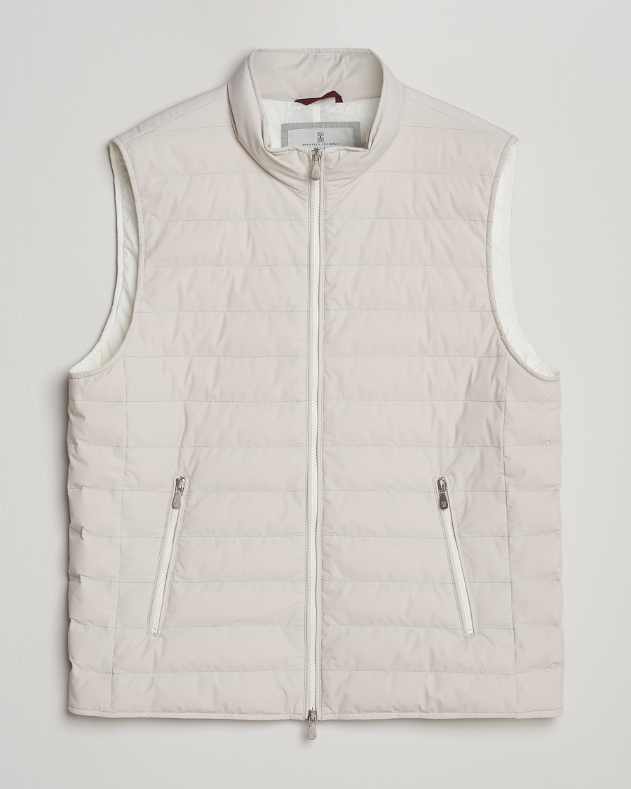 Homme | Manteaux Et Vestes | Brunello Cucinelli | Nylon Gilet Light Beige