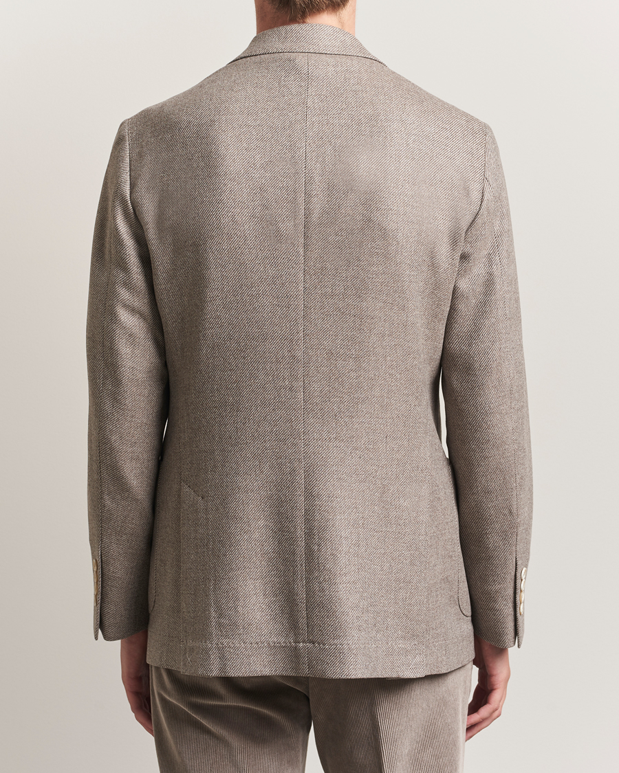 Homme | Blazers | Brunello Cucinelli | Single Breasted Wool/Cashmere Twill Blazer Beige