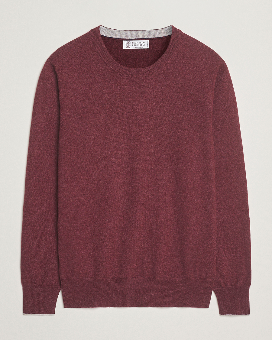 Homme | Pulls Et Tricots | Brunello Cucinelli | 2 Ply Cashmere Pullover Amaranto