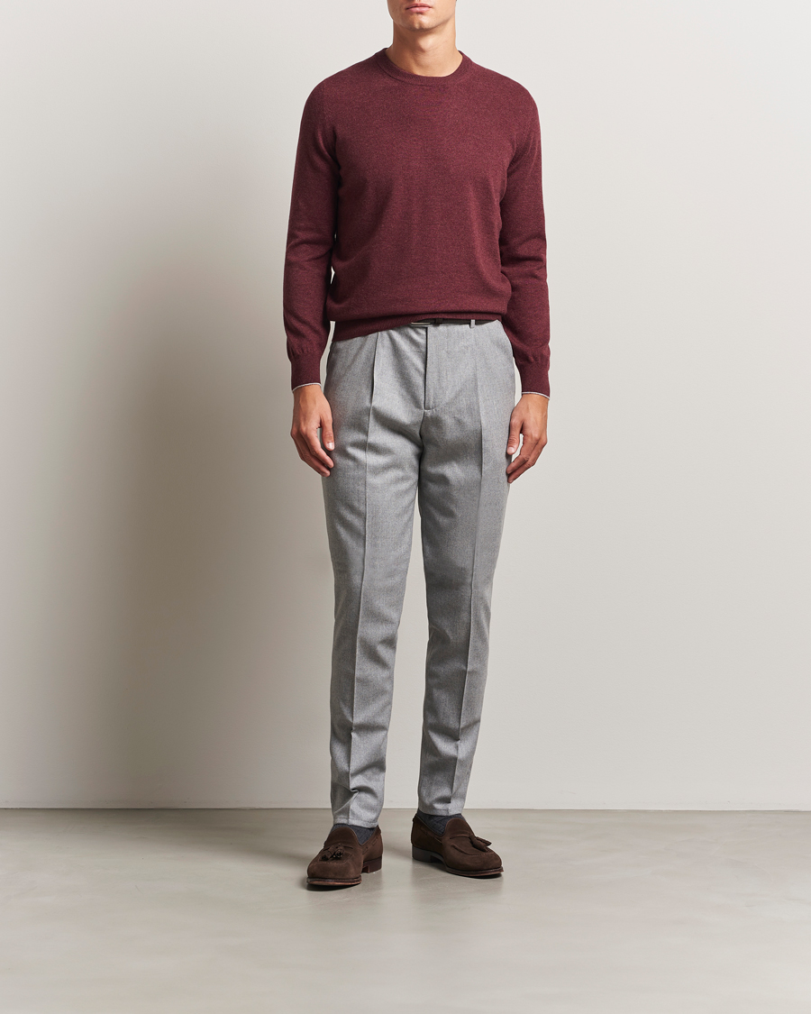 Homme | Pulls Et Tricots | Brunello Cucinelli | 2 Ply Cashmere Pullover Amaranto