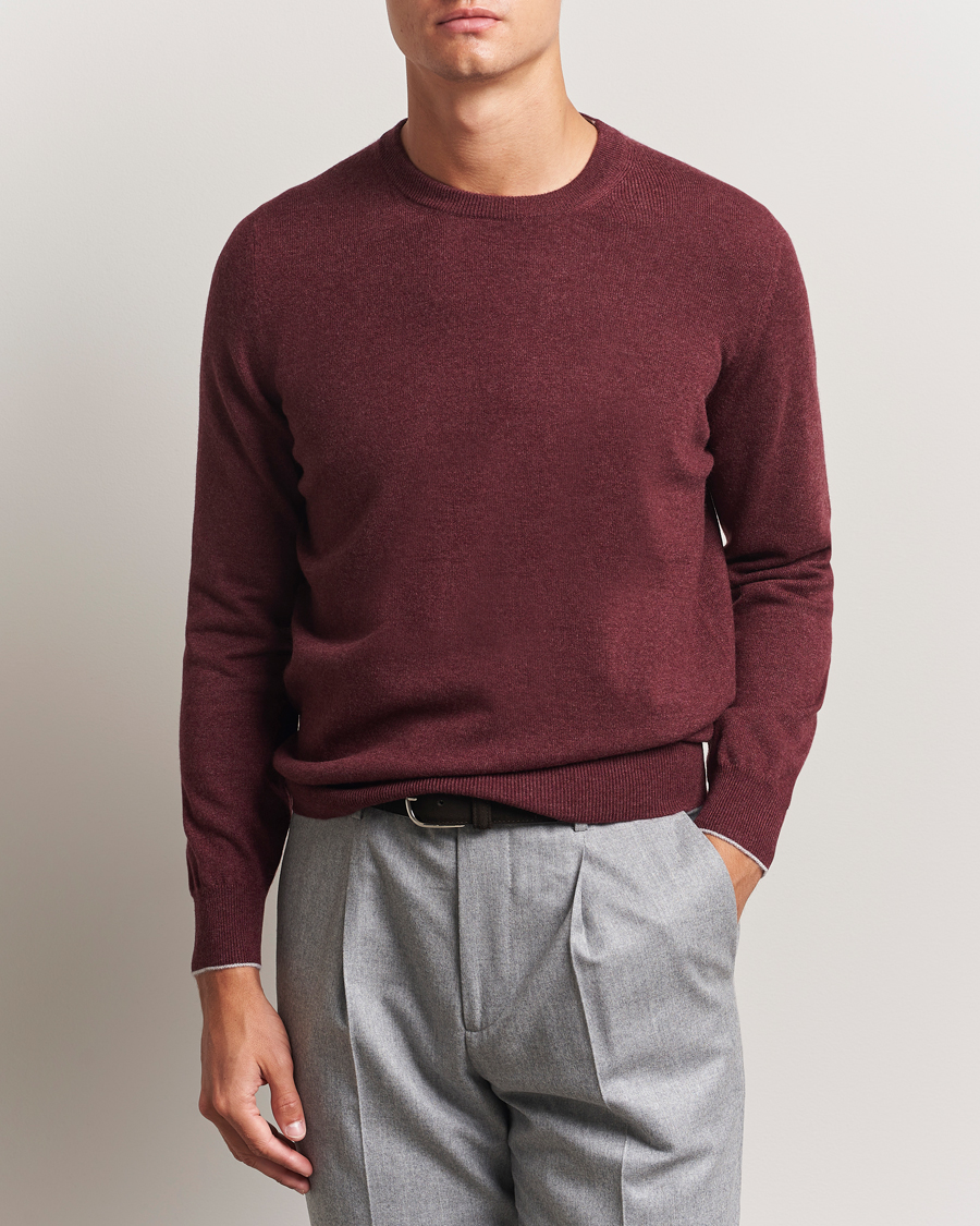 Homme | Pulls Et Tricots | Brunello Cucinelli | 2 Ply Cashmere Pullover Amaranto