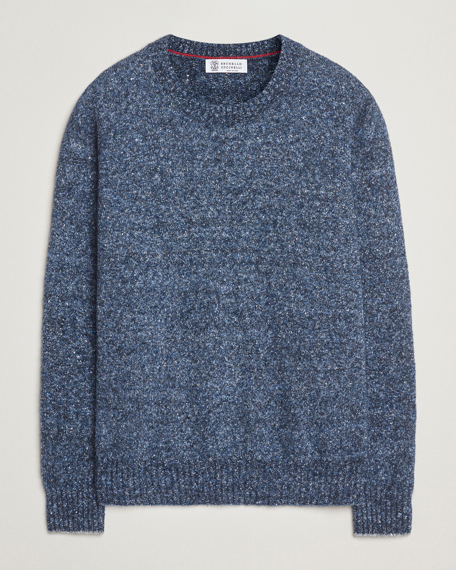 Homme | Pulls Et Tricots | Brunello Cucinelli | Alpaca Blend Sweater Dark Blue Melange