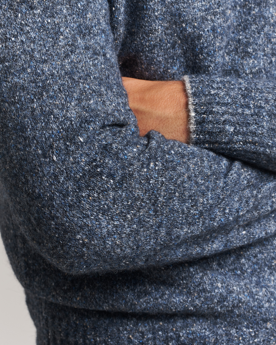 Homme | Pulls Et Tricots | Brunello Cucinelli | Alpaca Blend Sweater Dark Blue Melange